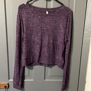 Purple cropped long sleeve - size M